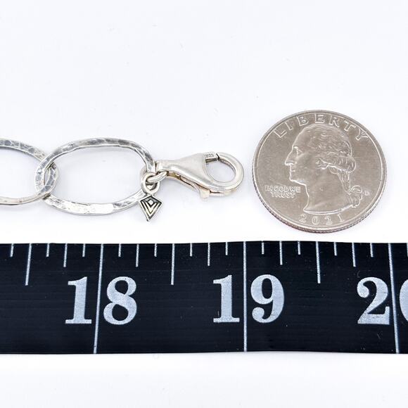 Vintage Silpada Sterling Silver 925 Hammered Oval Link Necklace 19" N1667 - Picture 3 of 4